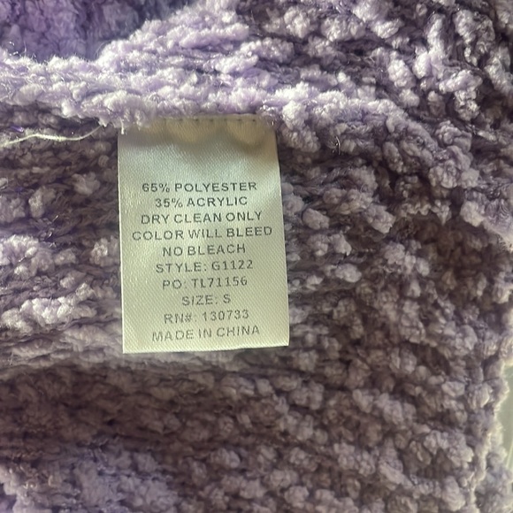 Purple Umgee Overaized Lavendar Cardigan with pockets - Picture 7 of 7